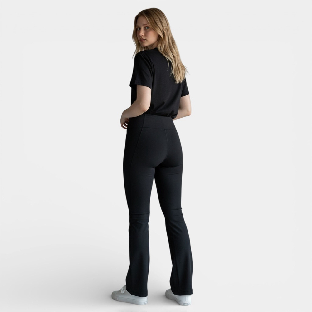 LULULEMON Pants Women Size 6 Small Black Belt It Out Wide Leg low Rise